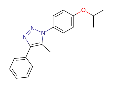 Molecular Structure of 89778-94-9 (1H-1,2,3-Triazole, 5-methyl-1-[4-(1-methylethoxy)phenyl]-4-phenyl-)