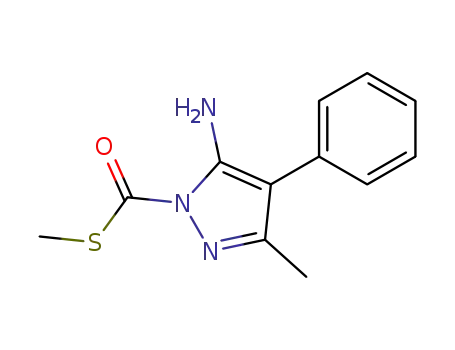 5-Amino-3-methyl-4-phenyl-1H-pyrazol-1-thiocarbonsaeure-S-methylester