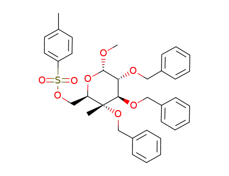 methyl 2,3,4-tri-O-benzyl-4-C-methyl-6-O-(p-tolylsulfonyl)-α-D-glucopyranoside