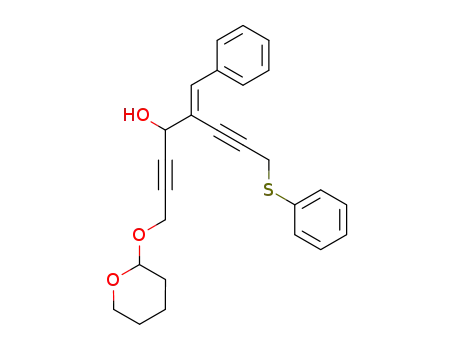 5-[1-Phenyl-meth-(E)-ylidene]-8-phenylsulfanyl-1-(tetrahydro-pyran-2-yloxy)-octa-2,6-diyn-4-ol