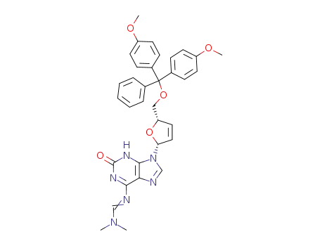 N'-(9-{(2R,5S)-5-[Bis-(4-methoxy-phenyl)-phenyl-methoxymethyl]-2,5-dihydro-furan-2-yl}-2-oxo-3,9-dihydro-2H-purin-6-yl)-N,N-dimethyl-formamidine