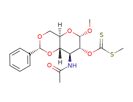 methyl 3-acetylamino-4,6-O-benzylidene-3-deoxy-2-O-(methylthio)thiocarbonyl-α-D-glucoside