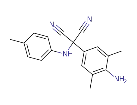 Molecular Structure of 107551-94-0 ((4-amino-3,5-dimethylphenyl)-(p-toluidino)malononitrile)