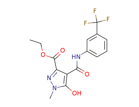 5-Hydroxy-1-methyl-4-(3-trifluoromethyl-phenylcarbamoyl)-1H-pyrazole-3-carboxylic acid ethyl ester