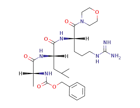 ((R)-1-{(S)-1-[(S)-4-Guanidino-1-(morpholine-4-carbonyl)-butylcarbamoyl]-3-methyl-butylcarbamoyl}-ethyl)-carbamic acid benzyl ester