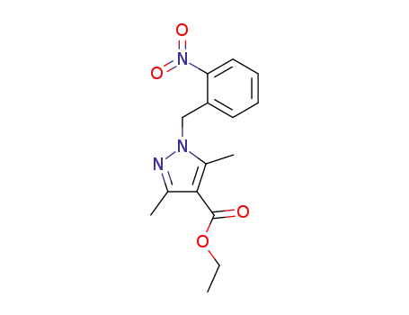 1H-Pyrazole-4-carboxylic acid, 3,5-dimethyl-1-[(2-nitrophenyl)methyl]-,
ethyl ester