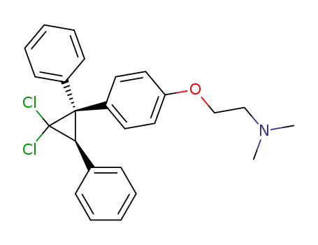 Molecular Structure of 131544-76-8 ((Z)-1,1-dichloro-2,3-diphenyl-2-<4-(2-dimethylaminoethoxy)phenyl>cyclopropane)