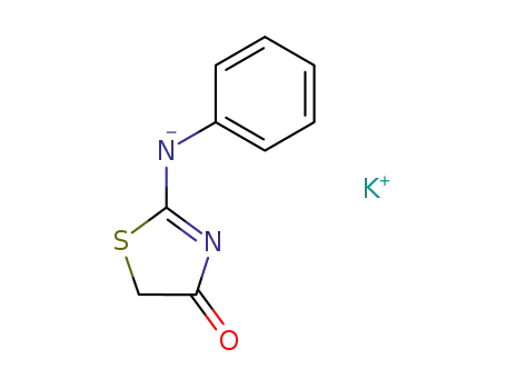 Molecular Structure of 78966-86-6 (4(5H)-Thiazolone, 2-(phenylamino)-, potassium salt)