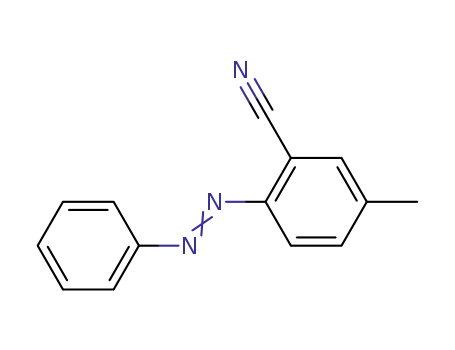 Molecular Structure of 57495-20-2 (Benzonitrile, 5-methyl-2-(phenylazo)-)