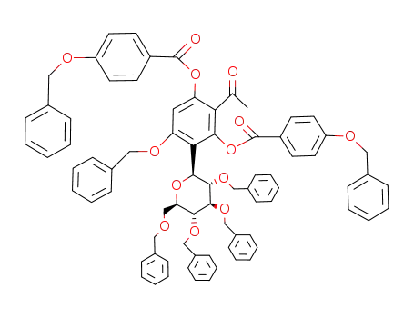4-benzyloxy-2,6-bis(4-benzyloxybenzoyloxy)-3-(2,3,4,6-tetra-O-benzyl-β-D-glucopyranosyl)acetophenone