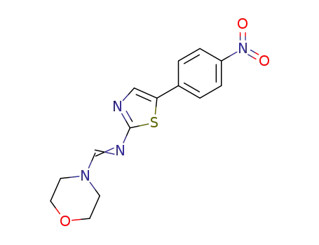 Molecular Structure of 99941-64-7 ([1-Morpholin-4-yl-meth-(E)-ylidene]-[5-(4-nitro-phenyl)-thiazol-2-yl]-amine)