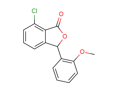 Molecular Structure of 146516-74-7 (1(3H)-Isobenzofuranone, 7-chloro-3-(2-methoxyphenyl)-)