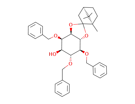 Molecular Structure of 196306-65-7 (myo-Inositol, 2,4,5-tris-O-(phenylmethyl)-1,6-O-(1,7,7-trimethylbicyclo2.2.1hept-2-ylidene)-)