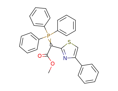 Molecular Structure of 171360-72-8 (methoxycarbonyl(4-phenylthiazole-2-yl)-methylenetriphenylphosphorane)