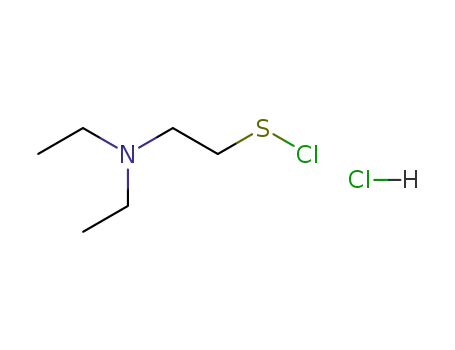 Molecular Structure of 139963-75-0 (Ethanesulfenyl chloride, 2-(diethylamino)-, hydrochloride)