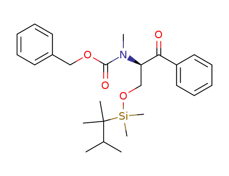 (2R)-2-<(benzyloxycarbonyl)(methyl)amino>-3-<(dimethyl)(1,1,2-trimethylpropyl)silyloxy>-1-phenylpropan-1-one