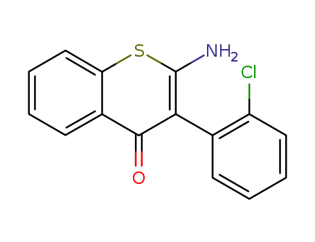 Molecular Structure of 83485-55-6 (2-amino-3-(2-chlorophenyl)-1-thia-4-chromone)