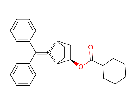 Molecular Structure of 136084-67-8 (Cyclohexanecarboxylic acid (1S,2R,4S)-7-benzhydrylidene-bicyclo[2.2.1]hept-2-yl ester)