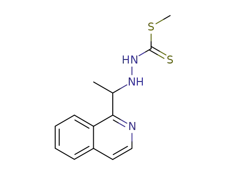 Molecular Structure of 87555-66-6 (methyl 2-(1-isoquinolin-1-ylethyl)hydrazinecarbodithioate)