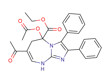 ethyl 5-acetoxy-7-acetyl-5,6-dihydro-2,3-diphenyl-9H-imidazo<1,2-a><1,3>diazepine-5-carboxylate
