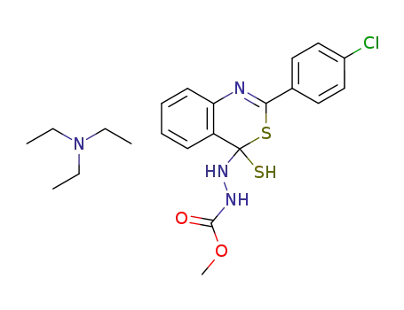 N'-[2-(4-Chloro-phenyl)-4-mercapto-4H-benzo[d][1,3]thiazin-4-yl]-hydrazinecarboxylic acid methyl ester; compound with triethyl-amine