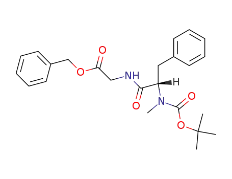 Molecular Structure of 94779-56-3 (Glycine, N-[N-[(1,1-dimethylethoxy)carbonyl]-N-methyl-L-phenylalanyl]-,
phenylmethyl ester)