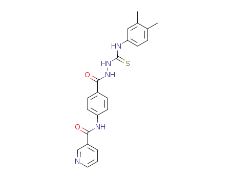 Benzoic acid, 4-[(3-pyridinylcarbonyl)amino]-,
2-[[(3,4-dimethylphenyl)amino]thioxomethyl]hydrazide