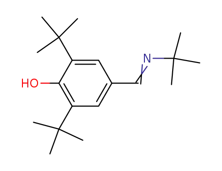 Molecular Structure of 71530-29-5 (4-<(N-tert-butylimino)methyl>-2,6-di-tert-butylphenyl)