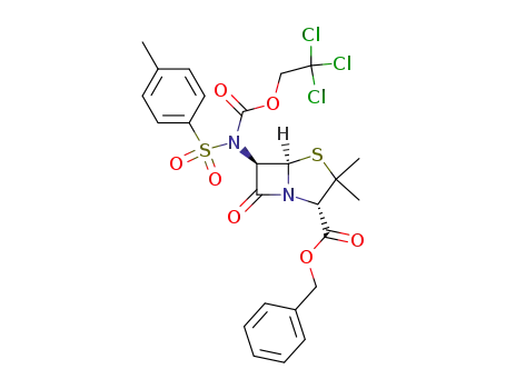 benzyl 6β-<N-(2,2,2-trichloroethoxycarbonyl)-N-(p-tolylsulphonyl)amino>penicillanate