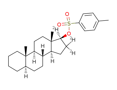 Molecular Structure of 181270-82-6 ([16,16,17-2H3]5α-androstan-17β-ol tosylate)