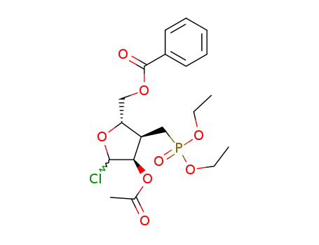 Benzoic acid (2S,3R,4R)-4-acetoxy-5-chloro-3-(diethoxy-phosphorylmethyl)-tetrahydro-furan-2-ylmethyl ester