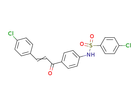 Molecular Structure of 72178-54-2 (4-Chloro-N-{4-[(E)-3-(4-chloro-phenyl)-acryloyl]-phenyl}-benzenesulfonamide)