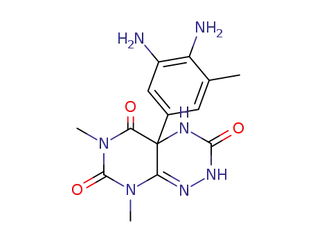 Molecular Structure of 113458-68-7 (4a-(3,4-diamino-5-methylphenyl)-6,8-dimethyl-2,4,4a,8-tetrahydropyrimido[5,4-e][1,2,4]triazine-3,5,7(6H)-trione)