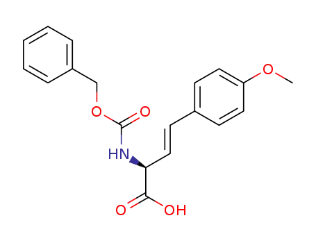 Molecular Structure of 171077-29-5 (<S-(E)>-2-<(benzyloxycarbonyl)amino>-4-(4-methoxyphenyl)-3-butenoic acid)