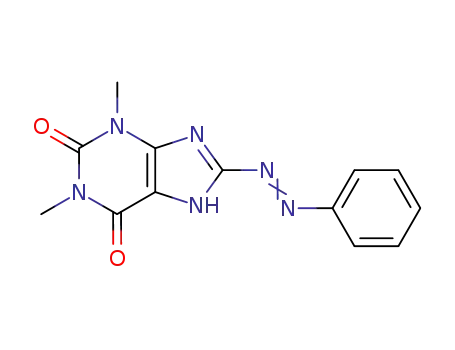 Molecular Structure of 152502-08-4 (1H-Purine-2,6-dione, 3,7-dihydro-1,3-dimethyl-8-(phenylazo)-)