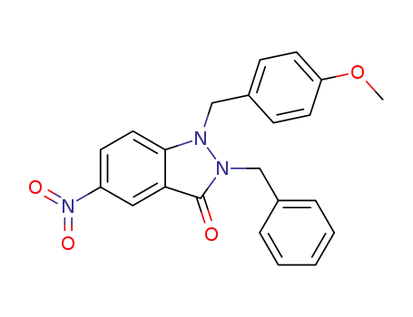2-Benzyl-1-(4-methoxybenzyl)-5-nitro-1,2-dihydro-3H-indazol-3-one
