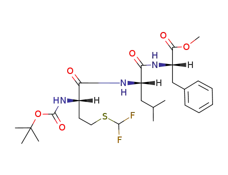 (S)-2-[(S)-2-((S)-2-tert-Butoxycarbonylamino-4-difluoromethylsulfanyl-butyrylamino)-4-methyl-pentanoylamino]-3-phenyl-propionic acid methyl ester