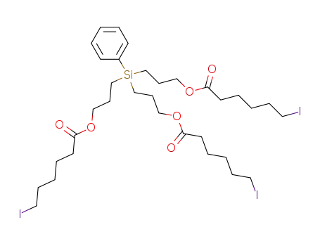 6-iodo-hexanoic acid 3-{bis-[3-(6-iodo-hexanoyloxy)-propyl]-phenyl-silanyl}-propyl ester