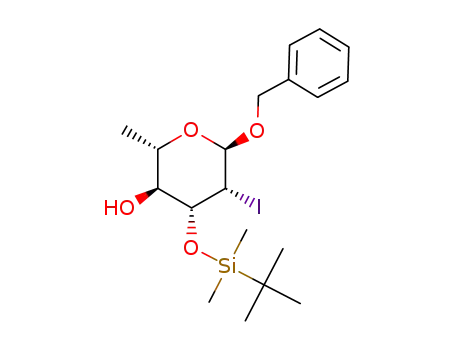 Benzyl-3-O-(tert-butyldimethylsilyl)-2,6-didesoxy-2-iod-α-L-mannopyranosid