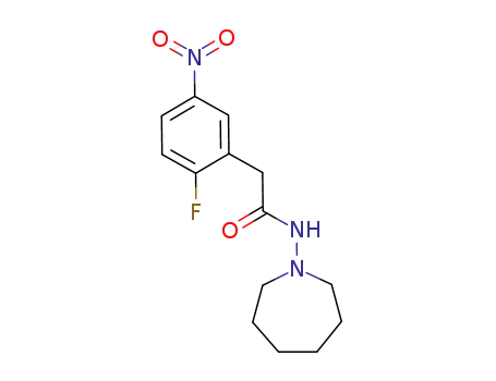 Molecular Structure of 195609-28-0 (N-(Azepan-1-yl)(2-fluoro-5-nitrophenyl)acetamide)