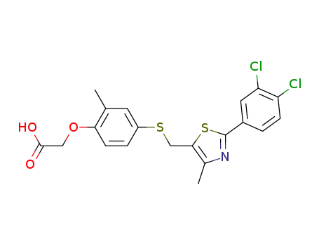 2-(4-(((2-(3,4-dichlorophenyl)-4-methylthiazol-5-yl)methyl)thio)-2-methylphenoxy)acetic acid