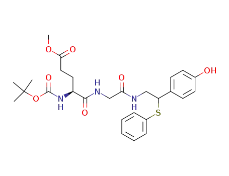 (S)-4-tert-Butoxycarbonylamino-4-({[2-(4-hydroxy-phenyl)-2-phenylsulfanyl-ethylcarbamoyl]-methyl}-carbamoyl)-butyric acid methyl ester