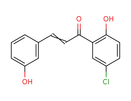 Molecular Structure of 15934-63-1 (2-Propen-1-one, 1-(5-chloro-2-hydroxyphenyl)-3-(3-hydroxyphenyl)-)