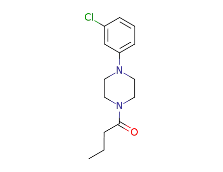 Molecular Structure of 141511-19-5 (1-butanoyl-4-(3-chlorophenyl)piperazine)