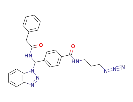 Molecular Structure of 191796-98-2 (N-(3-Azido-propyl)-4-(benzotriazol-1-yl-phenylacetylamino-methyl)-benzamide)