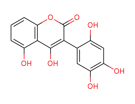 Molecular Structure of 111506-50-4 (2H-1-Benzopyran-2-one, 4,5-dihydroxy-3-(2,4,5-trihydroxyphenyl)-)