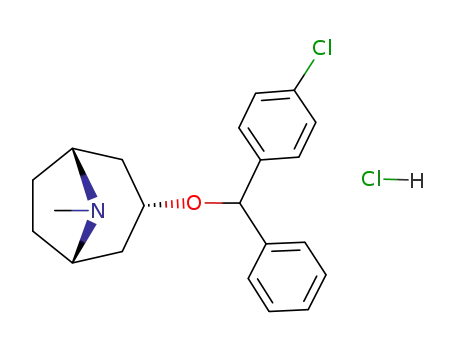 Molecular Structure of 14008-79-8 (3-ALPHA-[(4-CHLOROPHENYL)PHENYLMETHOXY] TROPANE HYDROCHLORIDE)