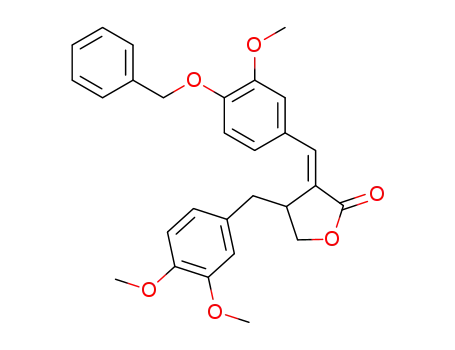 3-[1-(4-Benzyloxy-3-methoxy-phenyl)-meth-(E)-ylidene]-4-(3,4-dimethoxy-benzyl)-dihydro-furan-2-one