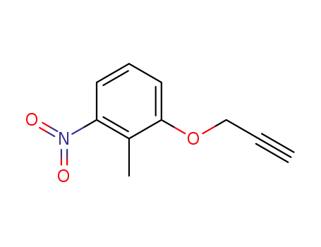Molecular Structure of 187267-84-1 (2-Methyl-1-nitro-3-prop-2-ynyloxy-benzene)