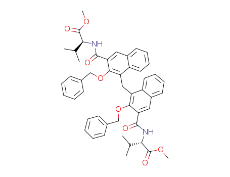 (S)-2-({3-Benzyloxy-4-[2-benzyloxy-3-((S)-1-methoxycarbonyl-2-methyl-propylcarbamoyl)-naphthalen-1-ylmethyl]-naphthalene-2-carbonyl}-amino)-3-methyl-butyric acid methyl ester
